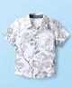 CrayonFlakes Rayon Woven Half Sleeves Floral Printed Shirt - Off White