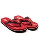 Beanz Striped Flip Flops - Red & Grey