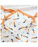 Baby Muslin Organic Cotton Super Soft Absorbent Muslin 6 Layer  Blanket with Carrot Print - White & Orange