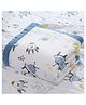 Baby Muslin Organic Cotton Super Soft Absorbent Muslin 6 Layer  Blanket -Astronaut Print - White & Blue