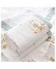 Baby Muslin Organic Cotton Super Soft Absorbent Muslin 6 Layer  Blanket - Rabbit Print - White
