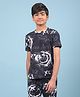 CRIMSOUNE CLUB Half Sleeves Cotton Keep Life Simple Text Printed Tee - Black