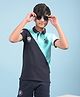 CRIMSOUNE CLUB Cotton Half Sleeves Colour Blocked Fire Fighter Text Printed Polo Tee - Blue
