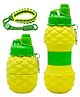 Bunie Pineapple Shaped Expandable Silicone Sipper Bottle with Wrist Strap 700 ml  1 Pc Yellow