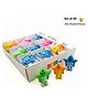 QIPS Robot 3D Erasers for Kids - Set of 36 (Assorted colors)