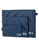 QIPS Document Organizer File Bags-Set of 3 (B4, B5 & CB)-Navy Blue