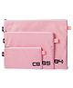 QIPS Document Organizer File Bags-Set of 3 (B4, B5 & CB)- Pink