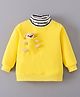 Mark & Mia Full Sleeves Sweatshirt With Teddy Bear Applique - Yellow