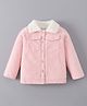 Mark & Mia Full Sleeves Solid Collared Winter Jacket - Pink