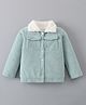 Mark & Mia Full Sleeves Solid Collared Winter Jacket - Light Blue