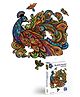 Webby Majestic Peacock Jigsaw Puzzle | Travel Game | Zentangle Art Design Wooden Puzzle Toy for Kids and Adults (25 Pieces)