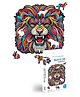 Webby Majestic Lion Jigsaw Puzzle | Travel Game | Zentangle Art Design Wooden Puzzle Toy for Kids and Adults (25 Pieces)