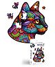 Webby Majestic Cat Jigsaw Puzzle | Travel Game | Zentangle Art Design Wooden Puzzle Toy for Kids and Adults (22 Pieces)