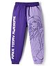 Pine Kids Knit Full Length Lounge Pant With Text Print - Purple