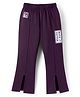 Pine Kids Knit Full Length Lounge Pant With Text Print - Purple