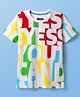 Babyhug 100% Cotton Knit Half Sleeves T-Shirt With Yes You Can Do It Text Print - White