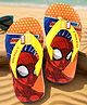 Pine Kids Marvel Slip On Flip Flops With Spiderman Print - Red & Orange