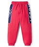Pine Kids Knit Full Length Lounge Pant With Text Print - Red