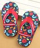 Cute Walk by Babyhug Velcro Closure Abstract Printed Flip Flops - Navy Blue