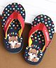 Cute Walk by Babyhug Casual Slip On Flip Flops with Animal Print - Navy Blue