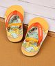 Cute Walk by Babyhug Flip Flops With Animal Print - Mustard