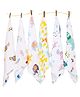 Luvlittle Premium Layered Ultra Soft Muslin Cotton Wash Cloth Pack of 6 - (Colour & Print May Vary)
