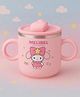 Luvlittle  Stainless Steel Hot & Cold Sipper Bottle for Kids/Double Wall & Vacuuming/Sipper Cups with Straw/Travelling Water Bottle for Kids with Straw (Pink) - 280 ml