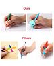 Luvlittle  Silicone Pencil Grips Two-Finger for Kids Handwriting Pencil Holder for Children Preschoolers Writing Training Gripper Set for Kids- Pack Of 6 Multicolor