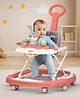 Baybee Baby Walker for 6-18 Months | Kids Push Walker with Rocker, Parental Handle, 4-Level Adjustable Height, Mat & Musical Toy Bar | Activity Walker for Baby Boys & Girls (Pink)
