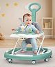 Baybee Baby Walker for 6-18 Months | Kids Push Walker with Rocker, Parental Handle, 4-Level Adjustable Height, Mat & Musical Toy Bar | Activity Walker for Baby Boys & Girls (Green)