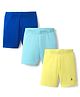 Pine Kids Cotton Lycra Knit Above Knee Length Solid Cycling Shorts Pack of 3 (Color May Vary)