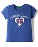 UCB Knit Half Sleeves T-Shirt with Athletic League Text Print - Blue