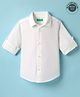 UCB Cotton Woven Full Sleeves Solid Colour Shirt - White