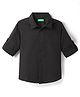 UCB Cotton Woven Full Sleeves Solid Colour Shirt - Black
