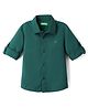 UCB Cotton Woven Full Sleeves Solid Colour Shirt - Green