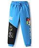 Pine Kids Disney Terry Knit Full Length Cut & Sew Track Pant With Mickey Mouse Graphics - Blue