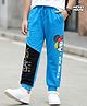 Pine Kids Disney Terry Knit Full Length Cut & Sew Track Pant With Mickey Mouse Graphics - Blue