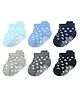 MOMISY Anti-Skid Cotton Pack Of 6 Stars Printed Socks - Multi Colour