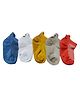 MOMISY Cotton Blend Pack Of 5 Solid Socks - Multi Colour