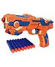 Magicwand Plastic Foam Gun with Night Vision Light 10 Bullets Pack of 1 Gun  Blue or Orange