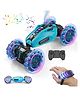 Magicwand R/C Rechargeable 1:12 Scale Off-Road Gesture Controlled Monster Double Sided Spine Design Transformation All Terrain Monster Vehicle for Kids Blue