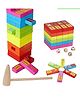 Magicwand 54 Pcs Wooden Stacking Blocks Toy with 4 Dices Hammer 5 Yrs & Up  Multi-Colored