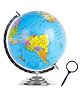 Magicwand Metal STEM & STEAM Educational,Decorative Spinning Political Educational Laminated Rotating World Globe MADE IN INDIA  12