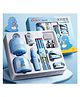 Magicwand Pencil Sharpener,Electric Eraser,Vacuum Cleaner Stationery Set with 40 Eraser Refills for Kids,Adults for Home Office School Blue