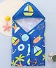 Babyhug Terry Knit Hooded Towel With Sea Life Print L 76.2 x B 76.2 cm - Blue