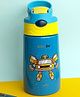 PDD Falcon Sippy Water Bottle for School Kids with Straw | Stainless Steel Insulated Spout Sipper Bottle for Boys & Girls | Leak-Proof Bottle Stays Hot Upto 12hrs & Cold Upto 24hrs ISI Certified (Cyan) - 350 ml