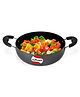 Tuffwaire Hard Anodized Deep Kadhai, Non-stick Virgin Aluminium Cookware, Without Lid, Bakelite Handles, 16inch/5.2 litre