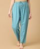 The Mom Store Cotton Solid Maternity Lounge Pants - Blue
