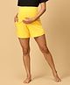 The Mom Store Cotton Solid Comfy Maternity Shorts - Yellow