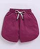 Kidcity Cotton Loopknit Solid Shorts - Maroon